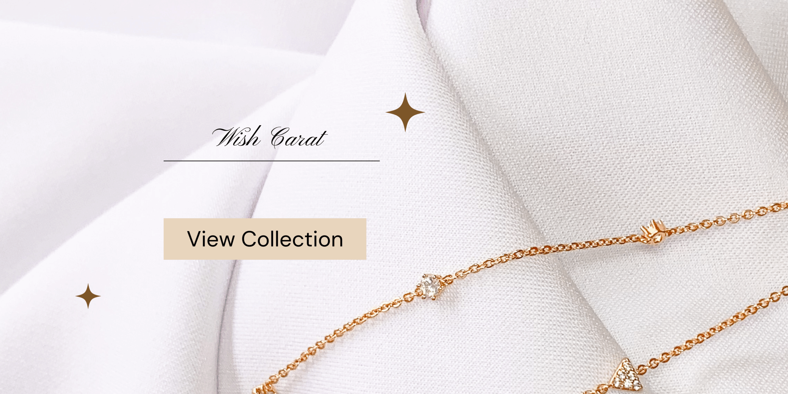 neutral luxury jewelry promotion banner